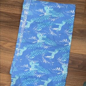 Blue and White Lily Pulitzer swaddle